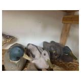 Group of Plastic and Polymer Mallard Duck Decoys with Anchor Weights