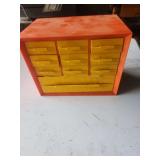 Plastic Parts Storage Cabinet with Hardware and Fasteners