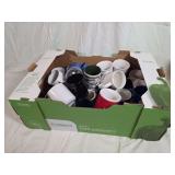Box of Assorted Ceramic and Insulated Drinking Mugs