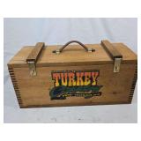 National Wild Turkey Federation NWTF Turkey Country Wooden Storage Box with Tray