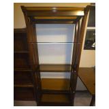 Wood and Glass Display Shelf Unit