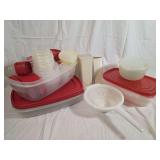Plastic Food Storage Containers, Lids, Canisters, and Strainer