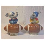 Jim Beam 1972 Regal China Elephant and Donkey Football Decanters Pair