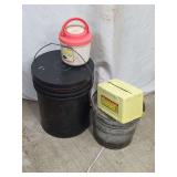 Four-Piece Fishing Bait Storage and Management System Including Plano Worm and Leech Lodge and Magic Flip-Top Bait Hut