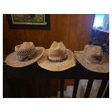 Three Straw Hats Including DPC and RedHead Brands