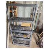 Four-Tier Plastic Storage Shelving Unit