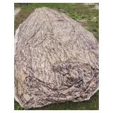 Large Camouflage Pattern Fabric Blind Panel with Grommets
