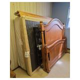 Wooden Queen Size Bed Frame with Adjustable Base and Mattress