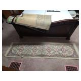 Traditional Style Floral Pattern Runner Rug with Fringe