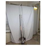 Assorted Fishing Rods with Attached Reels