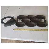 Cast Iron Corn Stick Pan and Flatiron