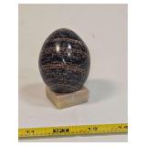Polished Stone Egg with Mineral Stand