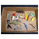 Assorted Fishing Lures Including Heddon, Shakespeare, and Cisco Kid
