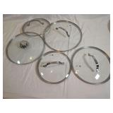 Gotham Steel Tempered Glass Cookware Lids, Set of 5