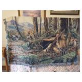Woven Textile Throw Blanket Featuring Jack Pall Artwork