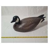 Carved Wooden Canada Goose Decoy Sculpture