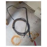 Manual Drain Auger with Coiled Steel Cable and Crank Handle
