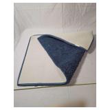 Blue and White Bathroom Mat