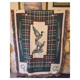 Woven Cotton Duck Motif Throw Blanket