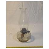 Clear Glass Oil Lamp with Eagle Burner and Chimney