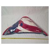 Folded United States Flag in Triangular Storage Case