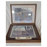 Two Framed Wildlife Prints: Double Trouble by Larry Zach and Backwater Buck by Tomas Miller
