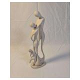 Abstract Family Figural Sculpture in White Finish
