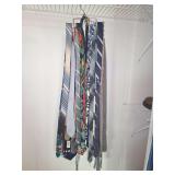 Assorted Neckties with Various Patterns and Colors