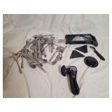 Kitchen Utensil Lot Featuring Flatware, OXO Can Opener, Mandoline Slicer, and Peeler
