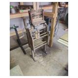 Anchor Brand Clothes Wringer on Folding Bench by Lovell Manufacturing Company