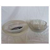 Lot of Three Glass Light Shades with Hardware