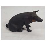 Cast Iron Pig Figural Coin Bank