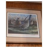 Set of Two Framed and Signed Wildlife Prints: Spring Ritual by John G. Moisan and Solitude by John S. Wilson