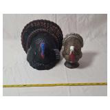 Two Ceramic Turkey Figurines