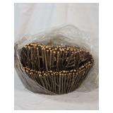 Natural Wood Stick Circular Planter Liners