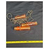 Knight and Hale Game Calls Set of Three Orange Plastic Lanyards Attached