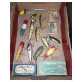 Assorted Wooden and Plastic Fishing Lures with Original Boxes