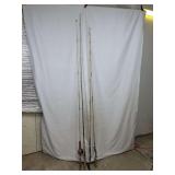 Group of Four Fishing Rods Including Action-Rod and Zebco 202 Reel
