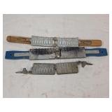 Group of Four Aluminum and Metal Fishing Sinker and Jig Molds