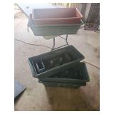 Group of Four Plastic Planter Boxes