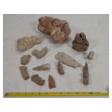 Stones, Rock Specimens, and Sculptural Clay Items