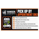 Pick Up By APPT ONLY!!!
