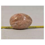 Polished Stone Egg Specimen Pink and White Mineral