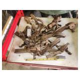 Group of Metal Animal Traps with Chains