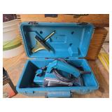 Makita Power Planer in Blue Plastic Case with Artu Drill Stand