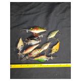 Natural Ike Plastic Fishing Lures Group of Ten