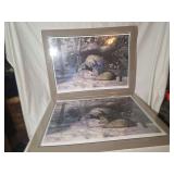 Two Richard Mravik Signed Lithograph Prints Winter Afternoon Ducks Unlimited Canada