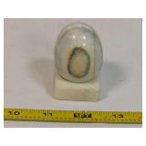 Stone Egg and Square Stand Decorative Object