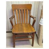 Quarter Sawn Oak Mission Style Armchair