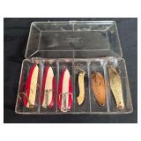 Assorted Fishing Lures with Plastic Storage Box